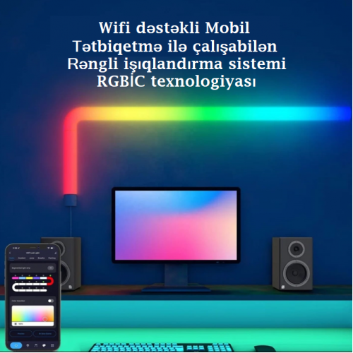Led RGBIC səsə duyarlı Zolaq Led RGBIC səsə duyarlı Zolaq